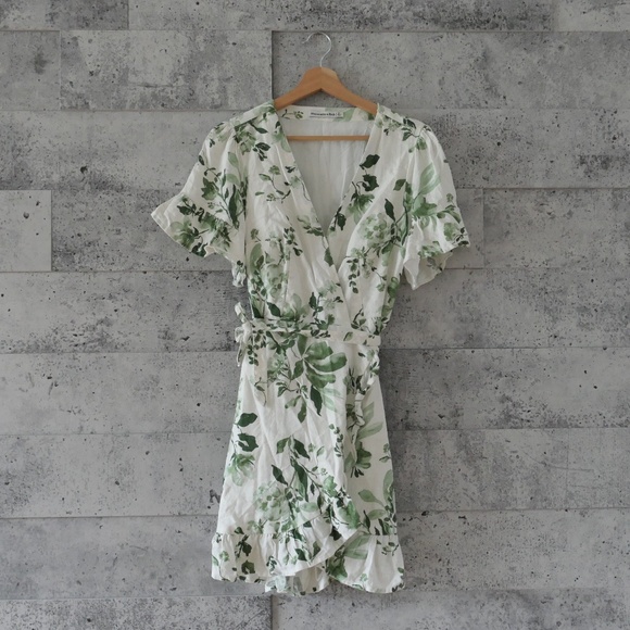 Abercrombie & Fitch - Angel Sleeve Wrap Mini Dress - Size S - Picture 1 of 4